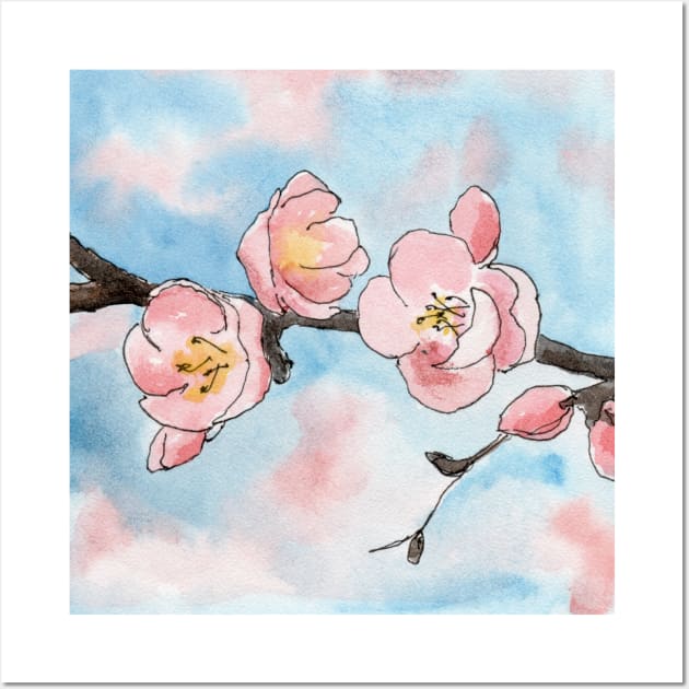 Cherry blossom Sakura Wall Art by Elena Ehrenberg